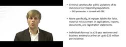 Criminal Liability Under the Securities Exchange Act of 1934 Instructional Video