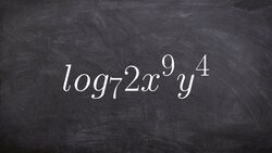 Using multiple properties of logarithms to expand an expression Instructional Video