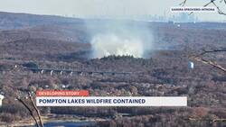 Firefighters battle wildfire on site of former chemical site in Pompton Lakes News Clip