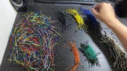 Organising a Mound of Jump Wires by Colour in REALTIME.  Instructional Video