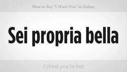 How to Say "I Want You" in Italian Instructional Video