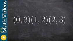 How to write the equation of a parabola given three points Instructional Video