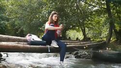 Having a short break. Stock Footage