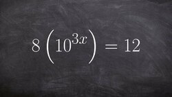 Solving an exponential equation by taking the log of both sides Instructional Video