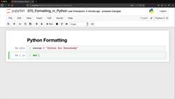 Python for Everybody: The Ultimate Python 3 Bootcamp - Formatting Code in Python Instructional Video