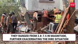 Myanmar Rocked By 13th Quake In 24 Hours; Scary New Video Shows Monks Running As Building Falls News Clip