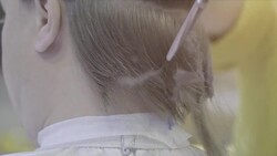 Hair Cut in Barber shop Stock Footage