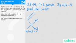 GCSE Secondary Maths Age 13-17 - Graphs: Perpendicular Lines - Explained Instructional Video