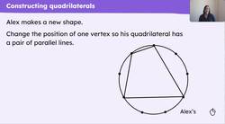 Make and draw quadrilaterals on circular geoboards Instructional Video