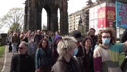 Thousands of trans rights protesters on Edinburgh streets following court ruling News Clip