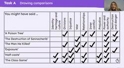 Planning a written response on Edexcel conflict poetry Instructional Video