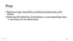 Behavioral Design Patterns in C++ - Pros and Cons-State Instructional Video