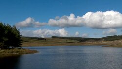 Scottish loch used as a reservoir Stock Footage