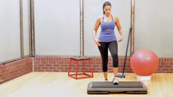 How to Do a Step-Up with Kick Back for Butt-Toning Workout Instructional Video