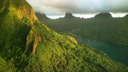 Bora Bora from Above: Exploring Paradise by Drone Stock Footage