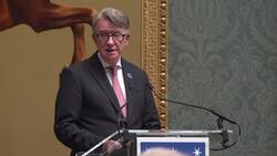 Lord Peter Mandelson, speaking during a ceremony at the National Gallery, central London News Clip