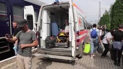 CLEAN : 'It's hell out there': children and elderly flee Ukraine frontline News Clip