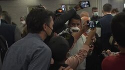 CLEAN : Canada's Trudeau, returned to power, greets supporters in Montreal News Clip