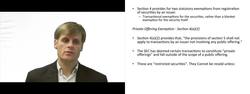 Section 4 - Securities Exemption Instructional Video