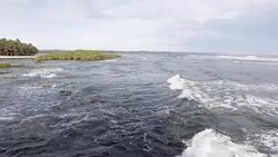 Cloud 9 nine pier Siargao Island, Philippines, panoramic view in Slow motion video. Travel no people nature concept Stock Footage