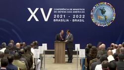 VOICED : En Brasil, secretario de Defensa de EEUU destaca "devoción por democracia" News Clip