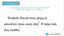 Using Facts and Opinions in Opinion Writing Instructional Video