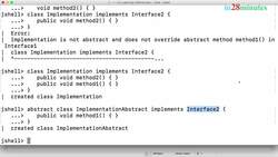 Learn Java from Scratch - A Beginner's Guide - Step 18 - Java Interface - Puzzles - Unimplemented methods, Abstract Classes, Values Instructional Video