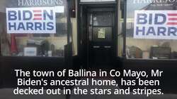Joe Biden's ancestral home of Ballina celebrates his victory in US election News Clip