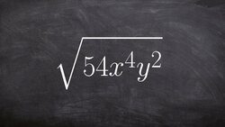 How to simplify the square root of an expression Instructional Video