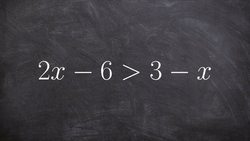 Easy way to solve and graph an inequality with a variable on both sides Instructional Video