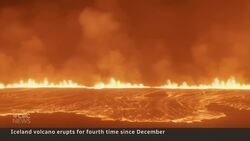 Iceland volcano erupts for 4th time since December News Clip