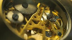 Clock Mechanism Works Stock Footage