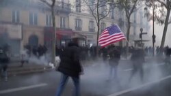 CLEAN : France: Protesters clash with police over new security law (1) News Clip