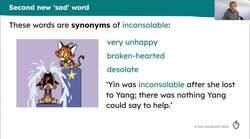 Rich vocabulary associated with feeling sad Instructional Video