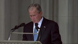 Bush eulogizes McCain: 'Rivalry melted away' News Clip