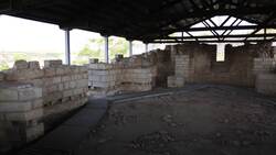 Bulgaria, Cherven Medieval City - Episcopal cathedral Stock Footage