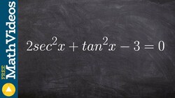 How to find all of the solutions of an equation with secant Instructional Video
