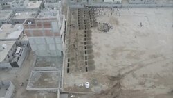 Drone aerials of mass graves in Yemen News Clip