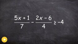 Solving a linear inequality with fractions Instructional Video