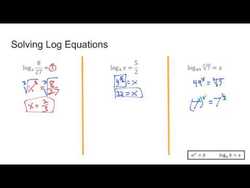 Intro to Logs and Solving Log Equations Instructional Video