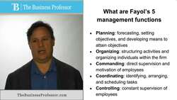 Fayol's 5 Management Functions Instructional Video