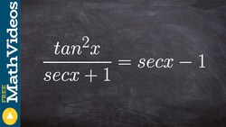 Learn to verify the trig identity by factoring difference two squares Instructional Video