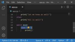 The Ultimate Guide to Python Programming With Python 3.10 - Using Python Match Case Statements and Match Default Case Instructional Video