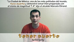 How to say "to be lucky" in Spanish (Día 54) Instructional Video