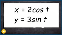Eliminate the parameter to obtain an ellipse Instructional Video
