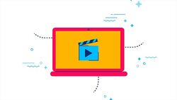 Movie streaming online concept 2d animation Stock Footage