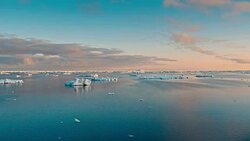 Arctic ocean landscape Stock Footage