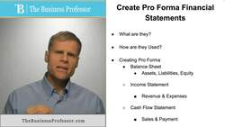 Pro Forma Financial Statements Instructional Video