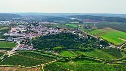 Drone Discovers Óbidos: Portugal's Timeless Medieval Gem Stock Footage