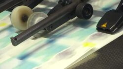 polymer five pound banknotes being printed News Clip